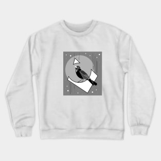 Singing mockingbird at night Crewneck Sweatshirt